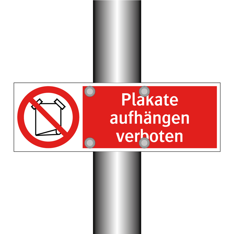 Plakate aufhängen verboten