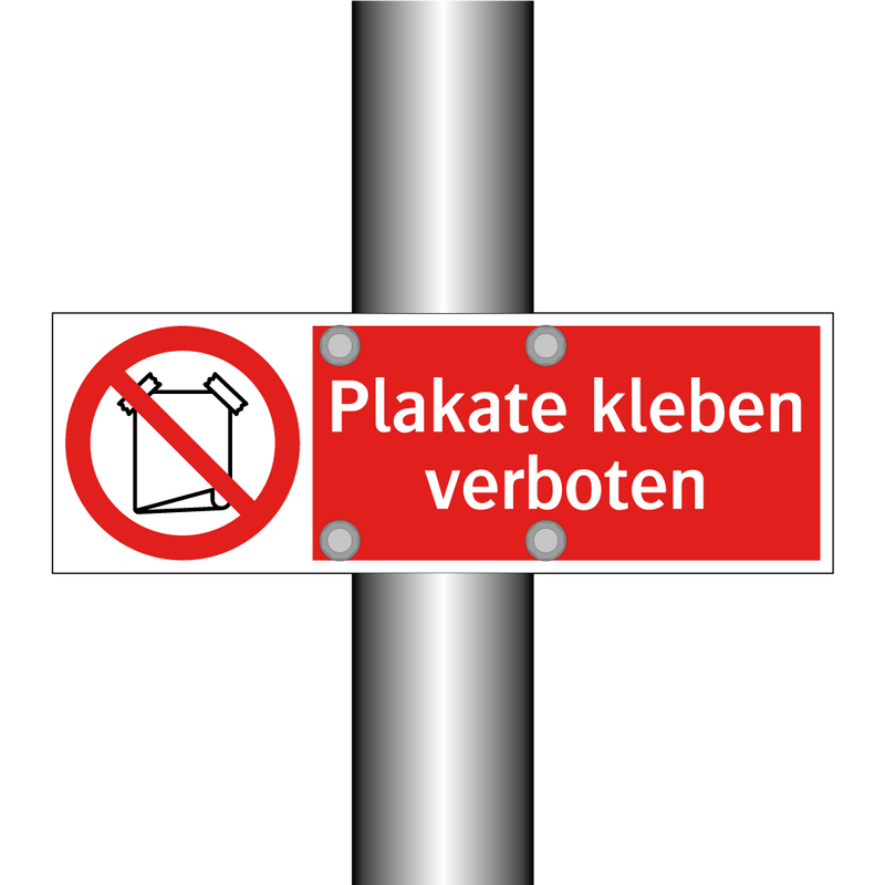Plakate kleben verboten