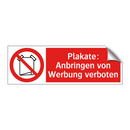 Plakate: Anbringen von Werbung verboten