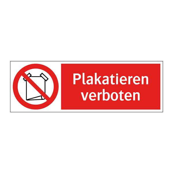 Plakatieren verboten