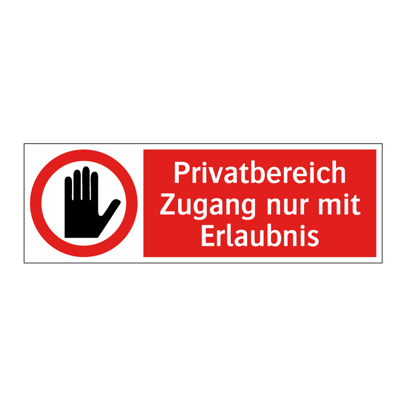 Privatbereich Zugang nur mit Erlaubnis