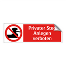 Privater Steg Anlegen verboten