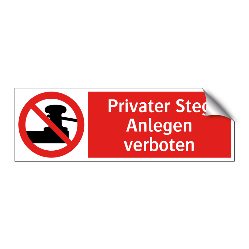 Privater Steg Anlegen verboten