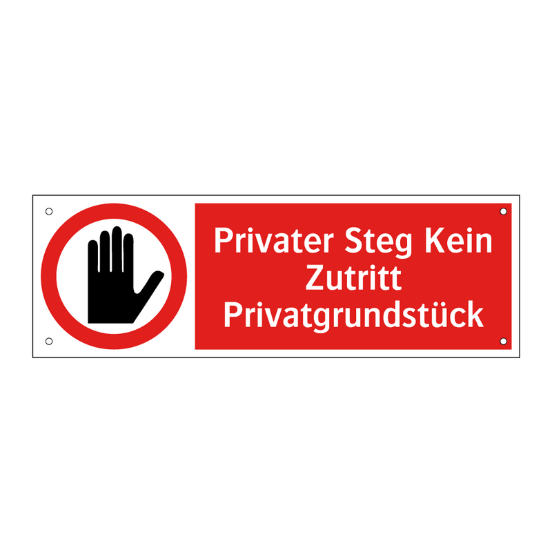 Privater Steg Kein Zutritt Privatgrundstück