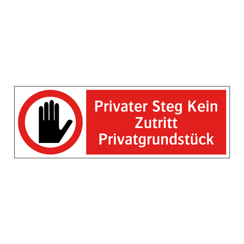 Privater Steg Kein Zutritt Privatgrundstück