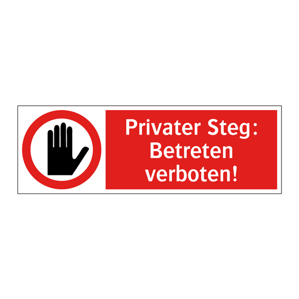 Privater Steg: Betreten verboten!