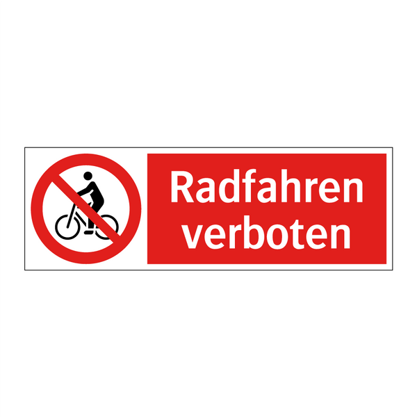 Radfahren verboten