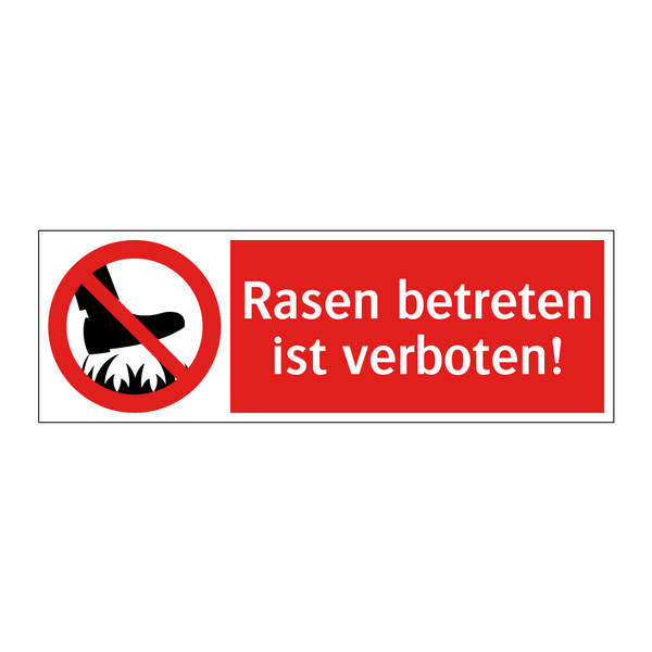 Rasen betreten ist verboten!