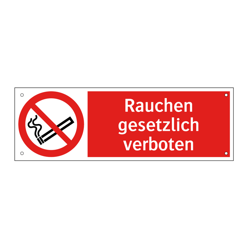 Rauchen gesetzlich verboten