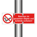 Rauchen im gesamten Objekt und Gelände verboten!