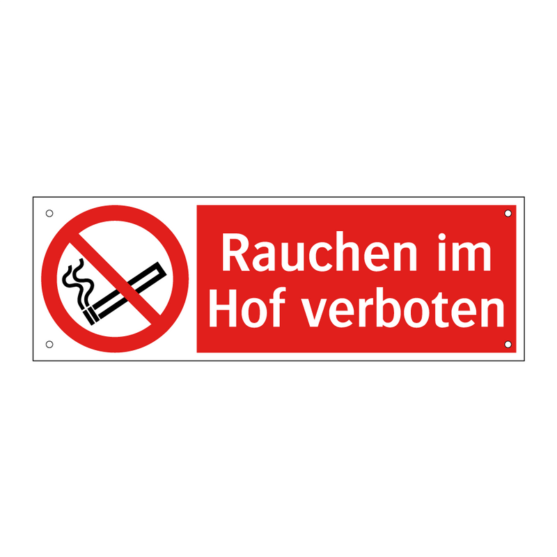 Rauchen im Hof verboten