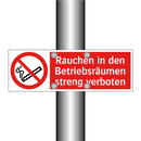 Rauchen in den Betriebsräumen streng verboten
