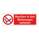 Rauchen in den Wohnungen verboten