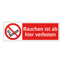 Rauchen ist ab hier verboten
