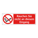 Rauchen Sie nicht an diesem Eingang