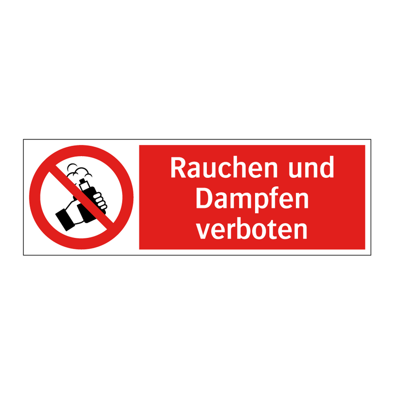 Rauchen und Dampfen verboten