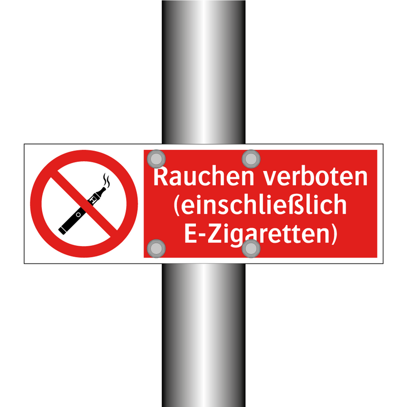 Rauchen verboten (einschließlich E-Zigaretten)