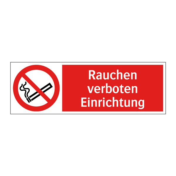 Rauchen verboten Einrichtung