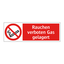 Rauchen verboten Gas gelagert