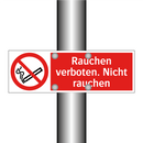 Rauchen verboten. Nicht rauchen