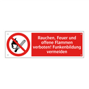 Rauchen, Feuer und offene Flammen verboten! Funkenbildung vermeiden