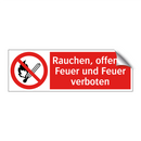 Rauchen, offenes Feuer und Feuer verboten