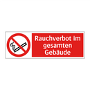 Rauchverbot im gesamten Gebäude