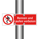 Rennen und Laufen verboten
