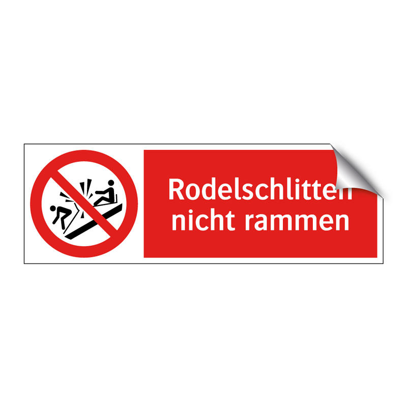 Rodelschlitten nicht rammen