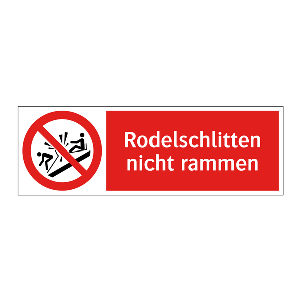 Rodelschlitten nicht rammen