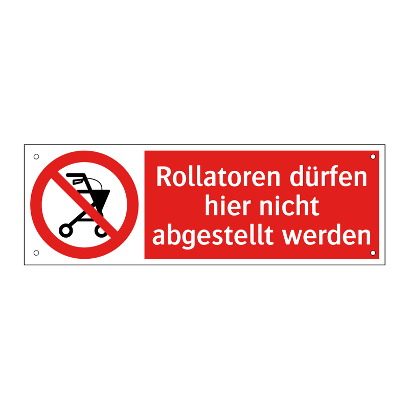 Rollatoren dürfen hier nicht abgestellt werden