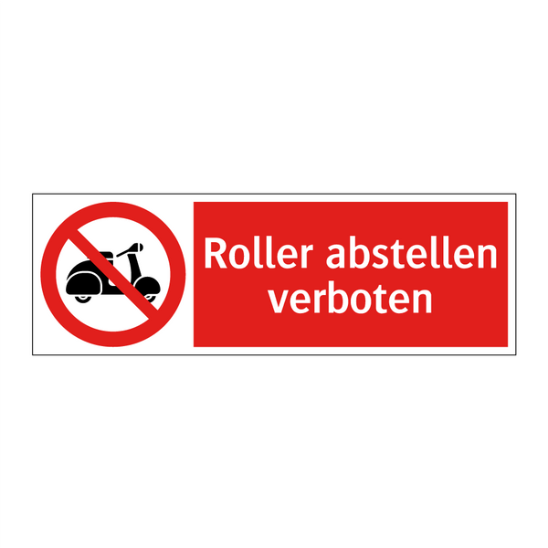 Roller abstellen verboten