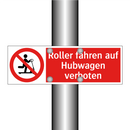 Roller fahren auf Hubwagen verboten