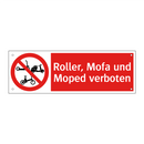 Roller, Mofa und Moped verboten