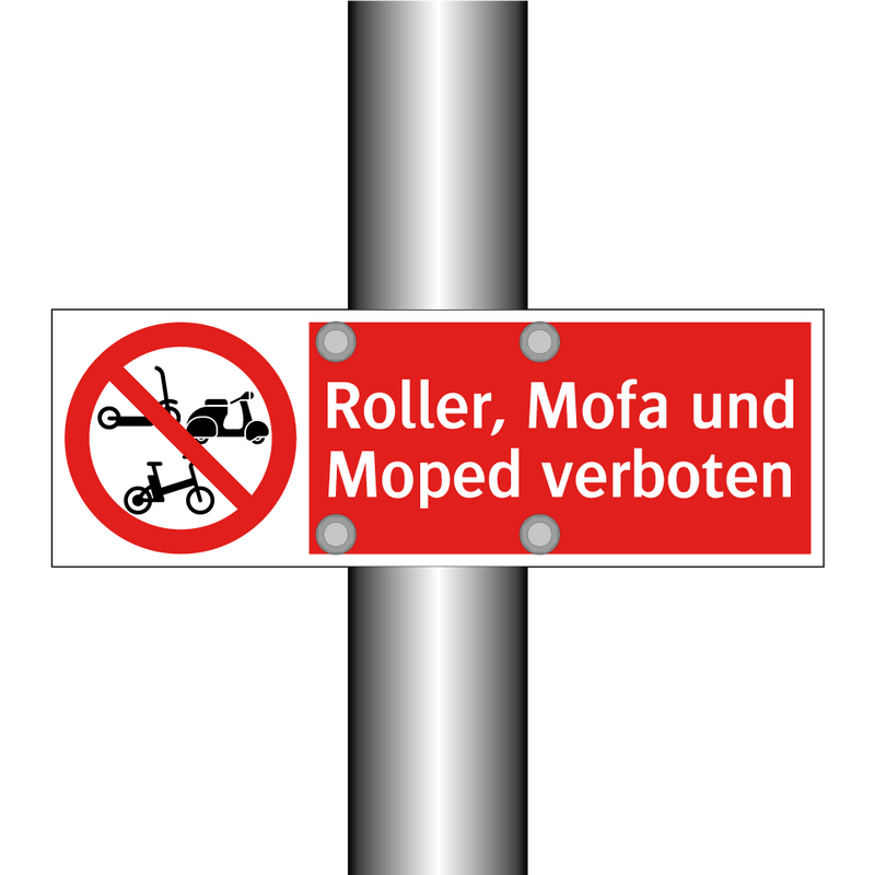 Roller, Mofa und Moped verboten