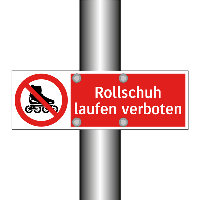 Rollschuh laufen verboten