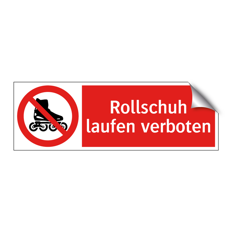 Rollschuh laufen verboten