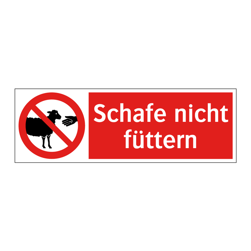 Schafe nicht füttern