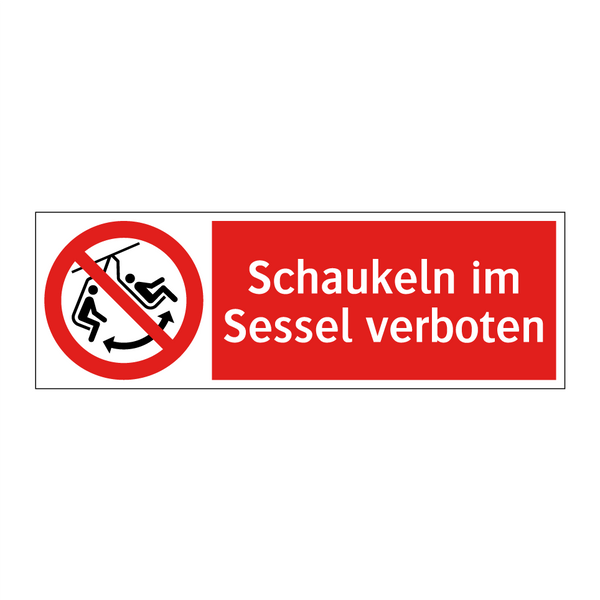 Schaukeln im Sessel verboten