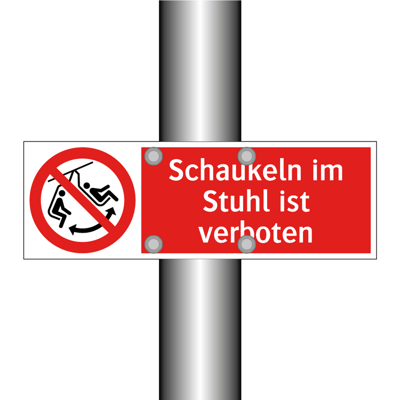 Schaukeln im Stuhl ist verboten