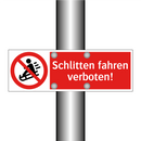 Schlitten fahren verboten!