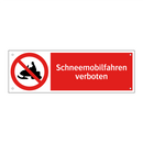 Schneemobilfahren verboten