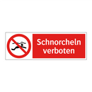 Schnorcheln verboten
