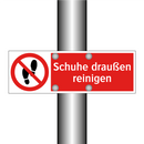 Schuhe draußen reinigen