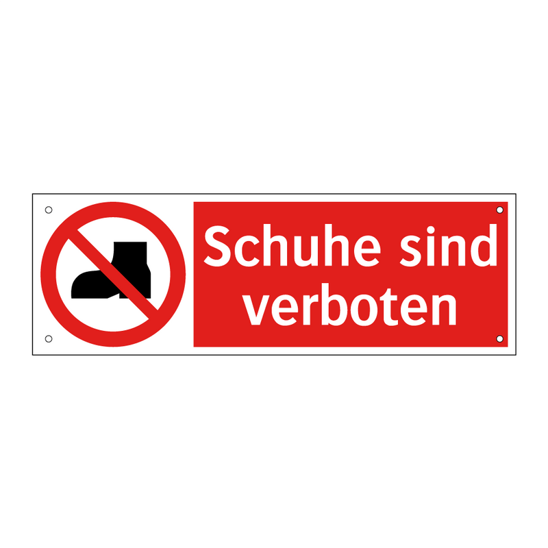 Schuhe sind verboten