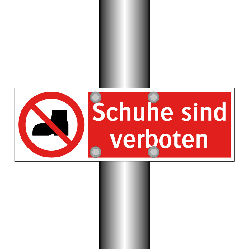 Schuhe sind verboten