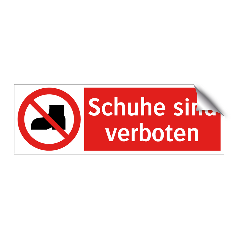 Schuhe sind verboten
