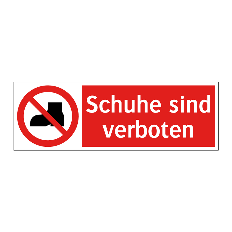 Schuhe sind verboten