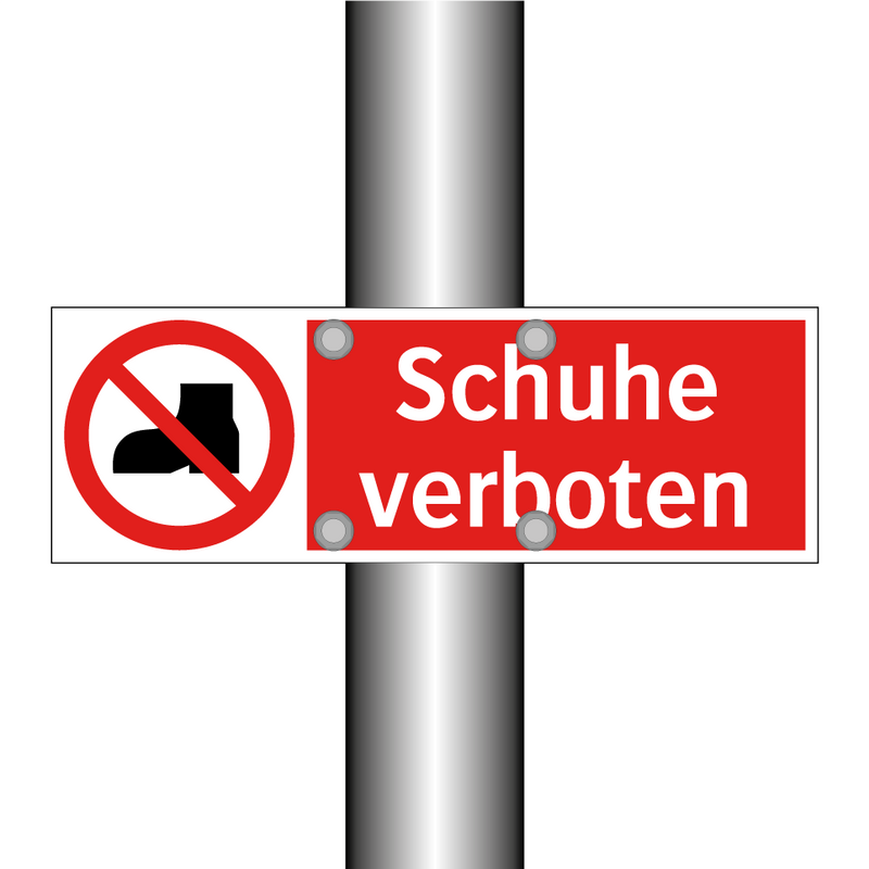 Schuhe verboten
