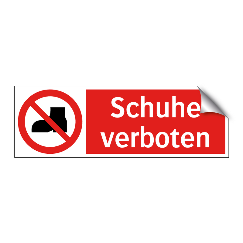 Schuhe verboten